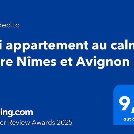 Joli Appartement Au Calme Entre Nimes Et Avignon Meynes Ngoại thất bức ảnh
