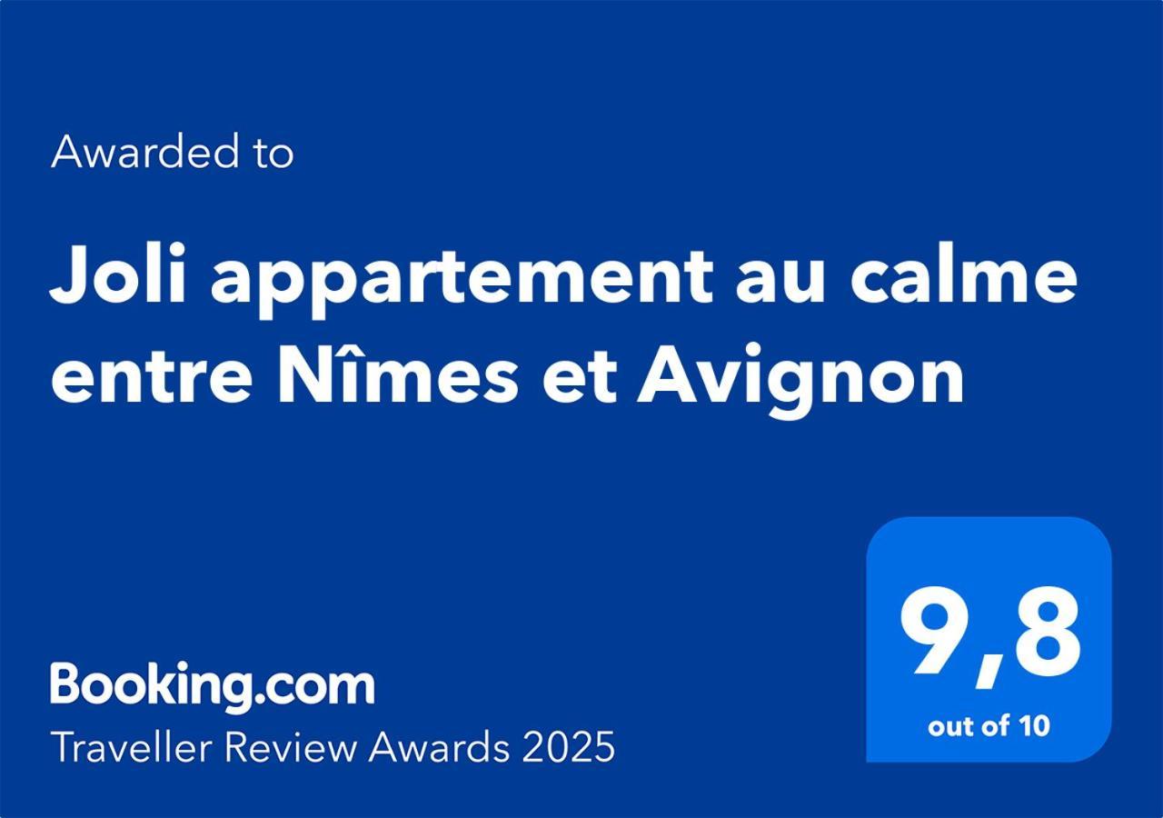 Joli Appartement Au Calme Entre Nimes Et Avignon Meynes Ngoại thất bức ảnh